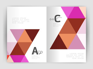 Modern business brochure or leaflet print cover template
