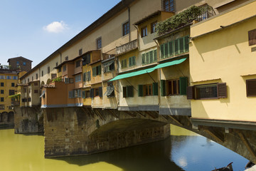 Fototapeta na wymiar Ponte Vecchio over the Arne River, Florence