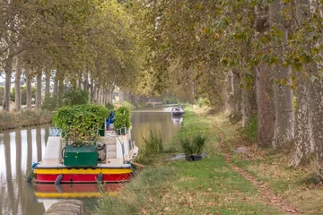 Verduisterende rolgordijnen zonder boren Kanaal Canal du Midi, Frankrijk