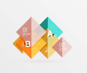 Geometric abstract background with option infographic