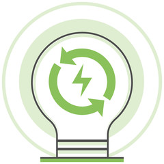 Renewable Energy - Infographic Icon Elements from Nature and Ecology Set. Flat Thin Line Icon Pictogram for Website and Mobile Application Graphics.