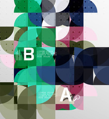Minimalistic circle geometric abstract background