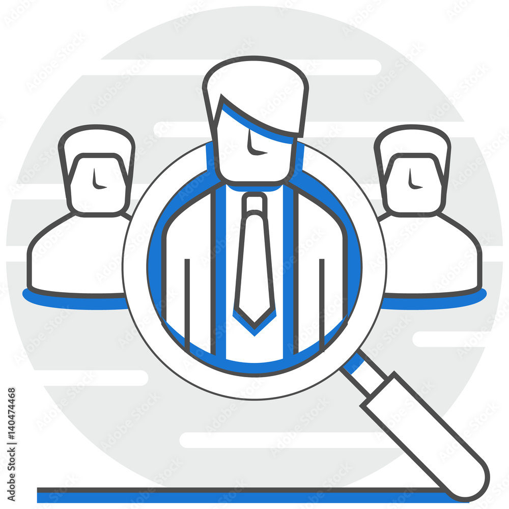 Poster human resource - infographic icon elements from human resource set. flat thin line icon pictogram fo