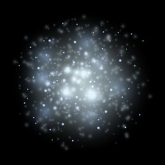 Star burst with sparkles