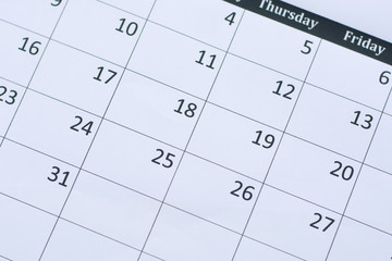 calendar page background