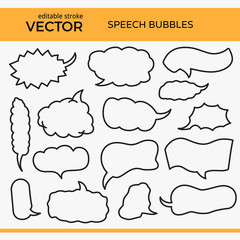 Sketched Speech Bubbles with Editable Stroke