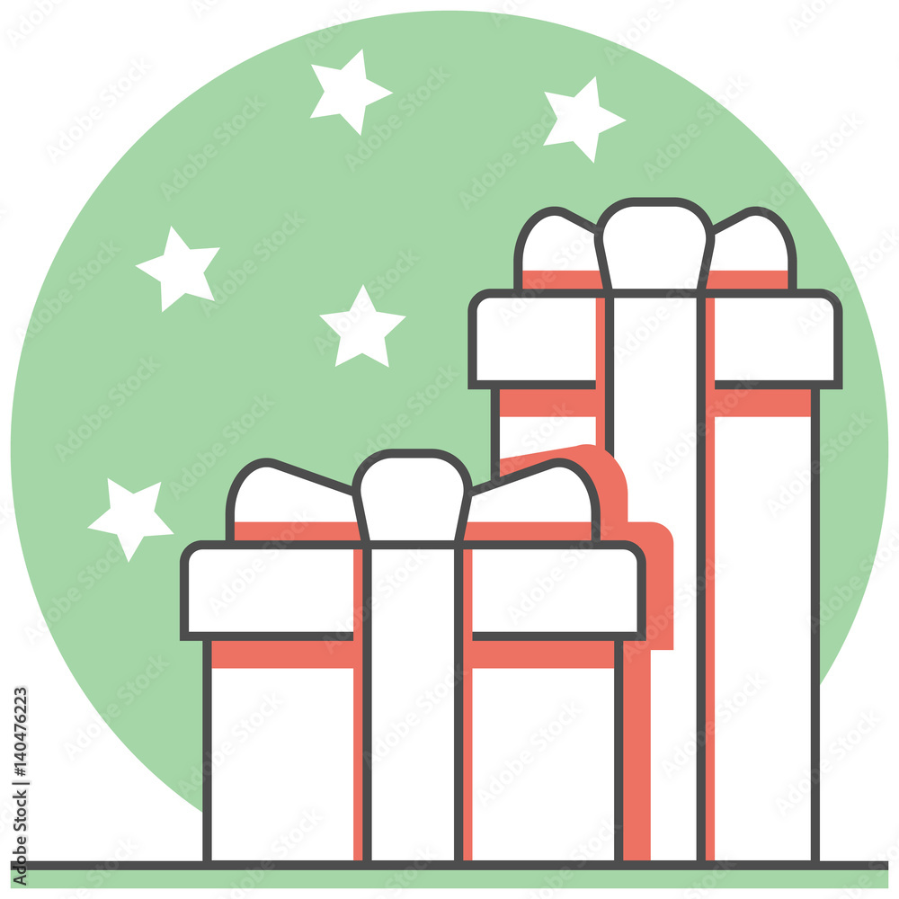 Poster happy new year - infographic icon elements from christmas and new year set. flat thin line icon pict