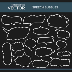 Sketched Speech Bubbles with Editable Stroke