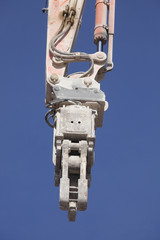 Fototapeta premium Hydraulischer Baggerarm eines Baggers