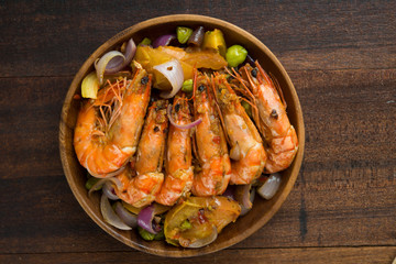 asian style chilli prawns