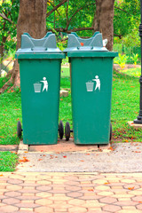 The two trash green