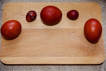 Easter eggs on a beautiful background.