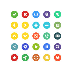 Web Application Navigation Interface Icon Vector Set