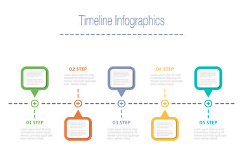 Business overview visualization. Timeline Infographic data. Business template for presentation. - obrazy, fototapety, plakaty