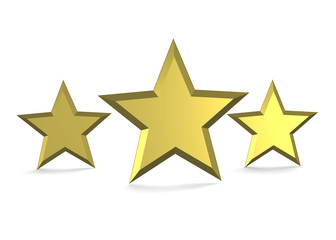 Three Golden Star - 3d