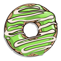 Sweet fragrant donut baked sweets festive surprise