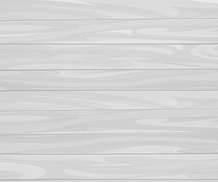 Vector white retro wood textured background with horizontal planks, grunge vintage wooden texture timbers