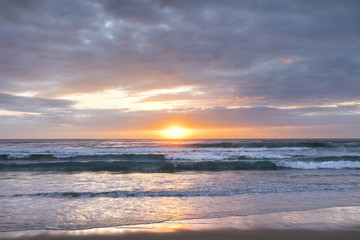 Fototapeta premium Cloudy and colourful beach sunrse on the Gold Coast