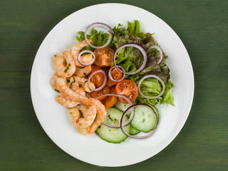 King Prawn With a Fresh Salad