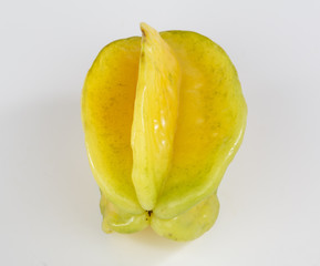 a carambola isolated on white background
