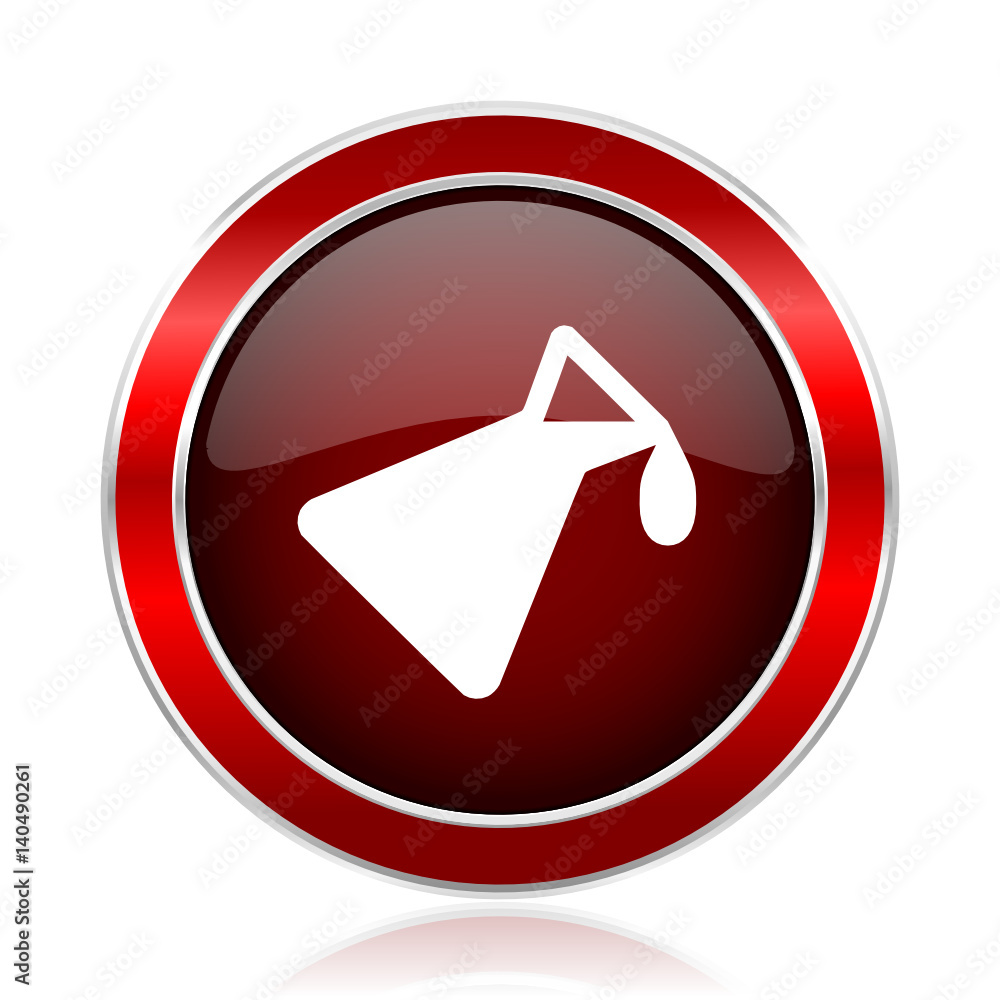 Poster laboratory red round glossy vector web icon circle modern design chrome metal border abstract sign f