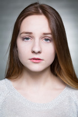 Naklejka premium Serious young teenager