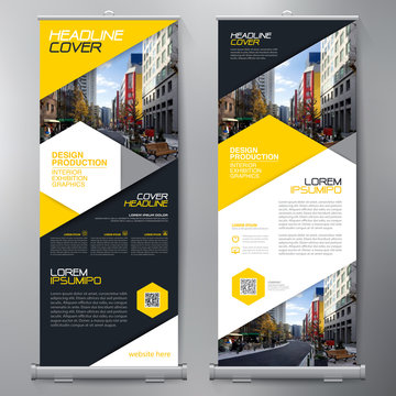 Business Roll Up. Standee Design. Banner Template.
