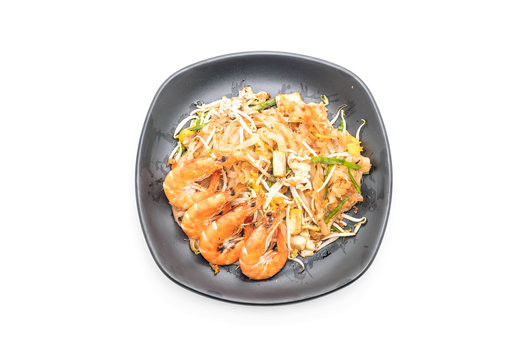 Thai Fried Noodles "Pad Thai" with shrimps or prawns