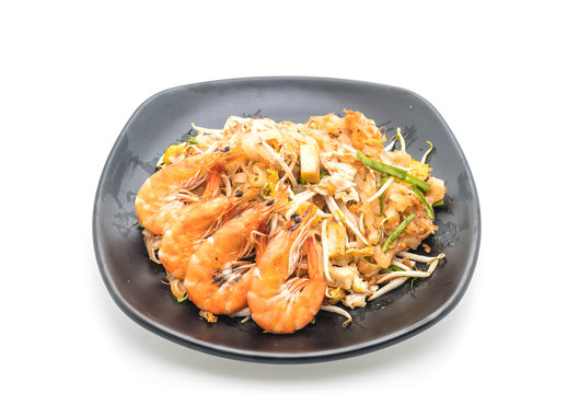Thai Fried Noodles "Pad Thai" with shrimps or prawns