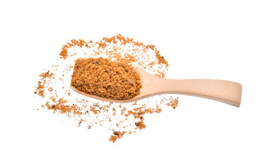 brown sugar isolated on white background