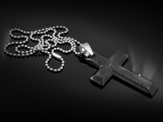 Cross necklace - Lord's Prayer - Bible text