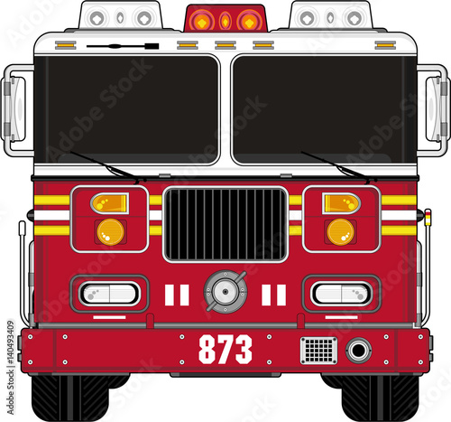 "Cartoon Fire Engine" Stock image and royalty-free vector ...