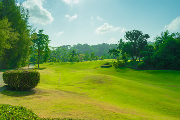 Obraz premium Golf course view point