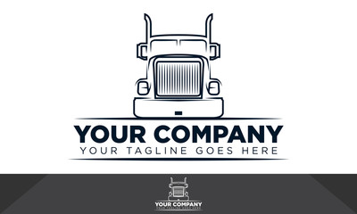 Truck logo, automotive logo, logo template