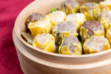 Chinese food dim sum on plate