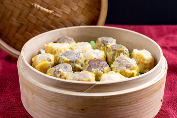 Chinese food dim sum on plate