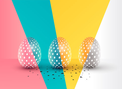 Easter eggs abstract  background design. Vector illustration
