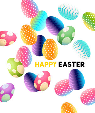 A set of abstract chocolate easter eggs. vector background illustration