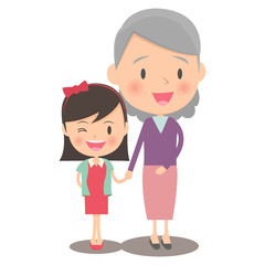 おばあさんと女の子