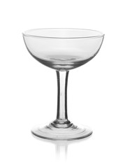 Empty wine glass isolated on a white background
