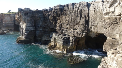 Cliffs And Cave Or Grotto Along Coast