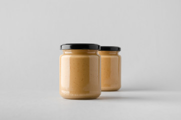 Peanut / Almond / Nut Butter Jar Mock-Up - Two Jars