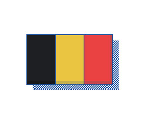 Belgium vector flag. Trendy design