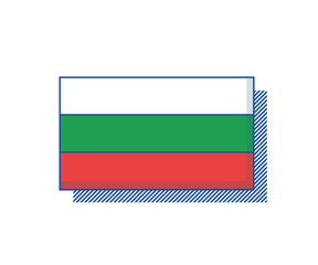 Bulgaria Flag vector. Trendy design
