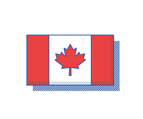 Canada Flag vector. Trendy design