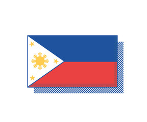 Philippines flag vector. Trendy design
