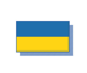 Ukraine flag vector. Trendy design