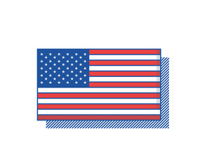 United states of america flag vector. Trendy design