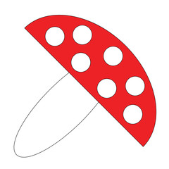 Cartoon outlined object.