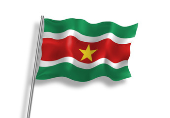 Obraz premium Drapeau du Suriname en qualité vectorielle 